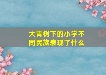 大青树下的小学不同民族表现了什么