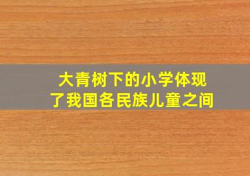 大青树下的小学体现了我国各民族儿童之间