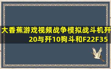 大香蕉游戏视频战争模拟战斗机歼20与歼10狗斗和F22F35