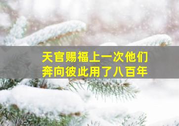 天官赐福上一次他们奔向彼此用了八百年