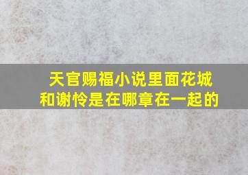 天官赐福小说里面花城和谢怜是在哪章在一起的