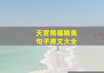 天官赐福精美句子原文大全