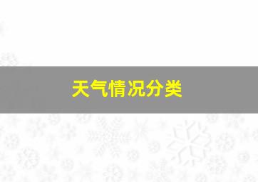 天气情况分类