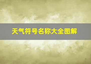 天气符号名称大全图解