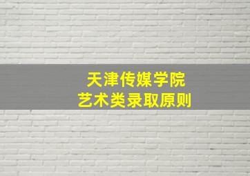 天津传媒学院艺术类录取原则