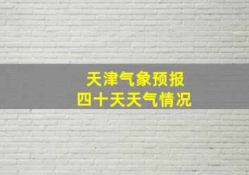 天津气象预报四十天天气情况