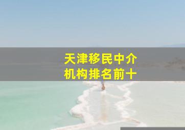 天津移民中介机构排名前十