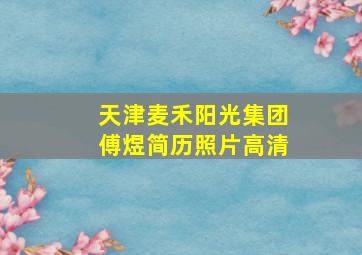 天津麦禾阳光集团傅煜简历照片高清