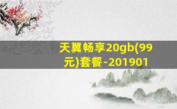 天翼畅享20gb(99元)套餐-201901