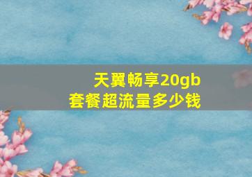 天翼畅享20gb套餐超流量多少钱