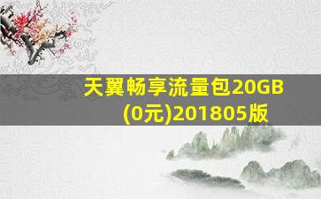 天翼畅享流量包20GB(0元)201805版