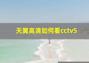 天翼高清如何看cctv5