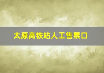 太原高铁站人工售票口