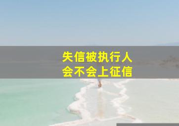 失信被执行人会不会上征信