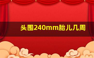 头围240mm胎儿几周