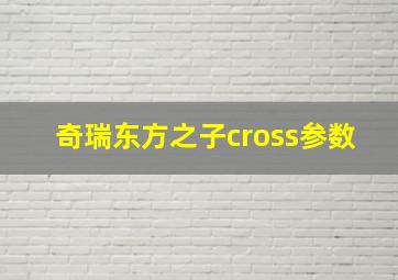 奇瑞东方之子cross参数