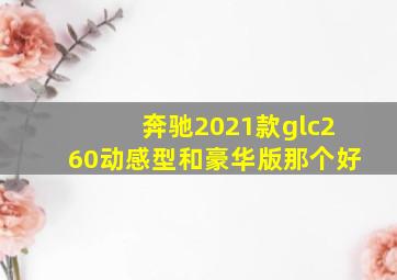 奔驰2021款glc260动感型和豪华版那个好