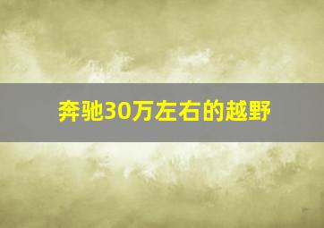 奔驰30万左右的越野