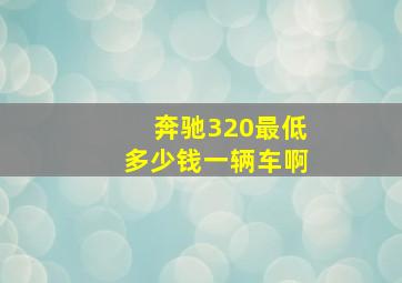 奔驰320最低多少钱一辆车啊