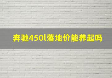 奔驰450l落地价能养起吗