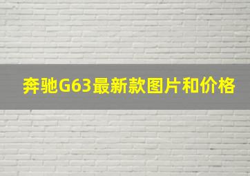 奔驰G63最新款图片和价格