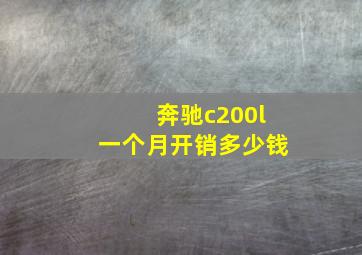 奔驰c200l一个月开销多少钱