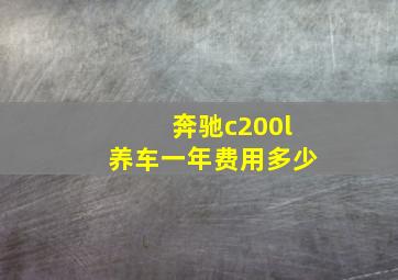 奔驰c200l养车一年费用多少