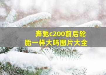 奔驰c200前后轮胎一样大吗图片大全