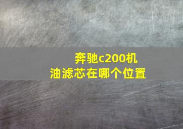 奔驰c200机油滤芯在哪个位置