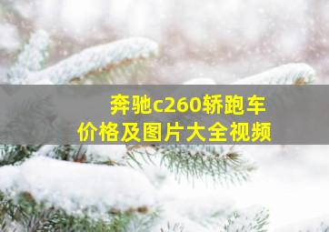 奔驰c260轿跑车价格及图片大全视频