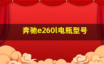 奔驰e260l电瓶型号