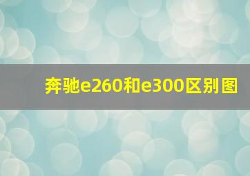 奔驰e260和e300区别图