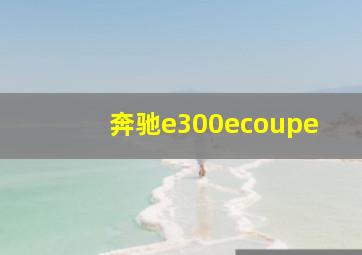 奔驰e300ecoupe