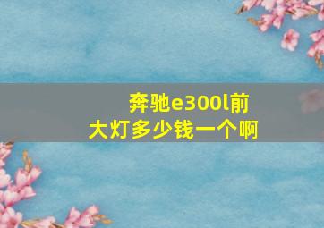 奔驰e300l前大灯多少钱一个啊