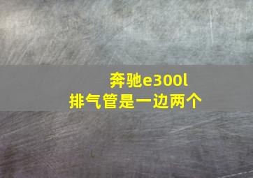 奔驰e300l排气管是一边两个