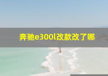 奔驰e300l改款改了哪