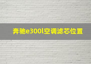 奔驰e300l空调滤芯位置