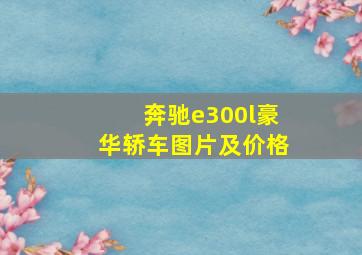 奔驰e300l豪华轿车图片及价格