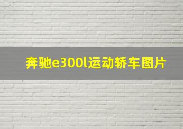 奔驰e300l运动轿车图片