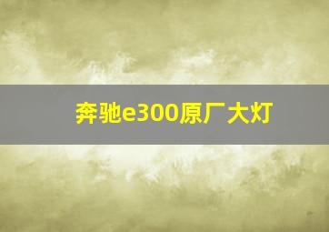 奔驰e300原厂大灯