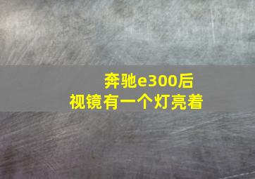 奔驰e300后视镜有一个灯亮着