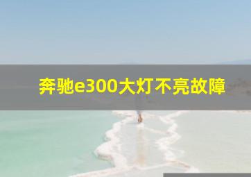 奔驰e300大灯不亮故障