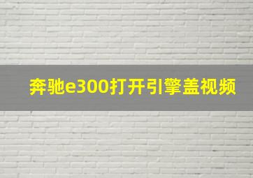 奔驰e300打开引擎盖视频