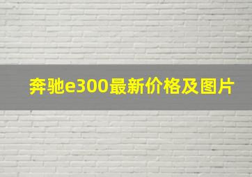 奔驰e300最新价格及图片