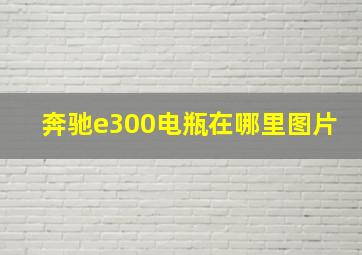 奔驰e300电瓶在哪里图片