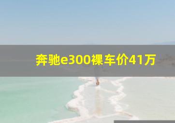 奔驰e300裸车价41万