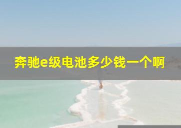 奔驰e级电池多少钱一个啊