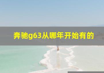 奔驰g63从哪年开始有的