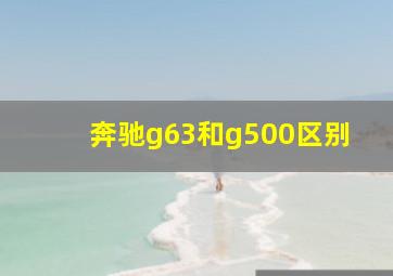 奔驰g63和g500区别