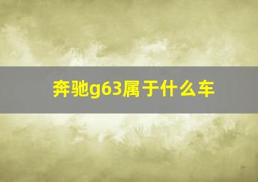 奔驰g63属于什么车